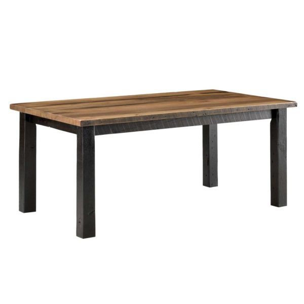 rustic farmhouse table solid top Rustic Farmhouse Table with Optional End Extensions