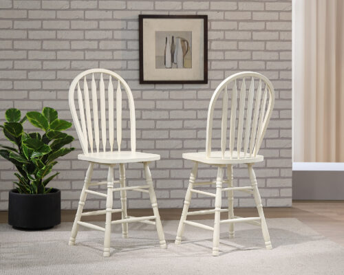 Andrews Arrowback Bar stools in antique white