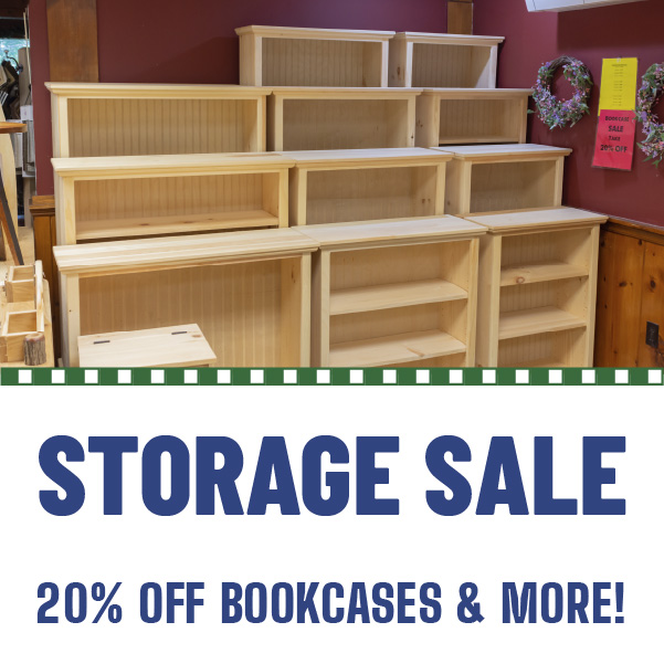 20% off bookcases, shelves and more!