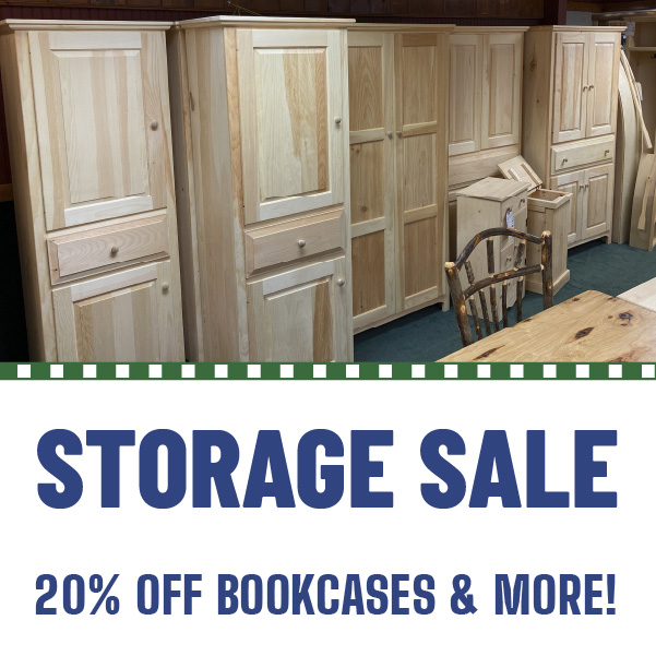 Storage sale - 20% off Bookcases, shelves, and more!