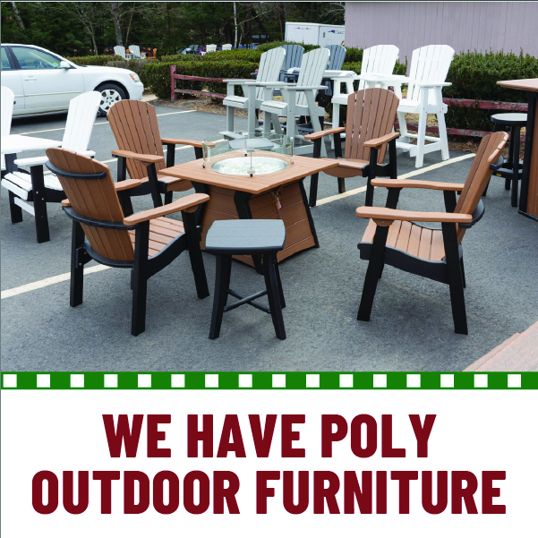 we have poly outdoor furniture